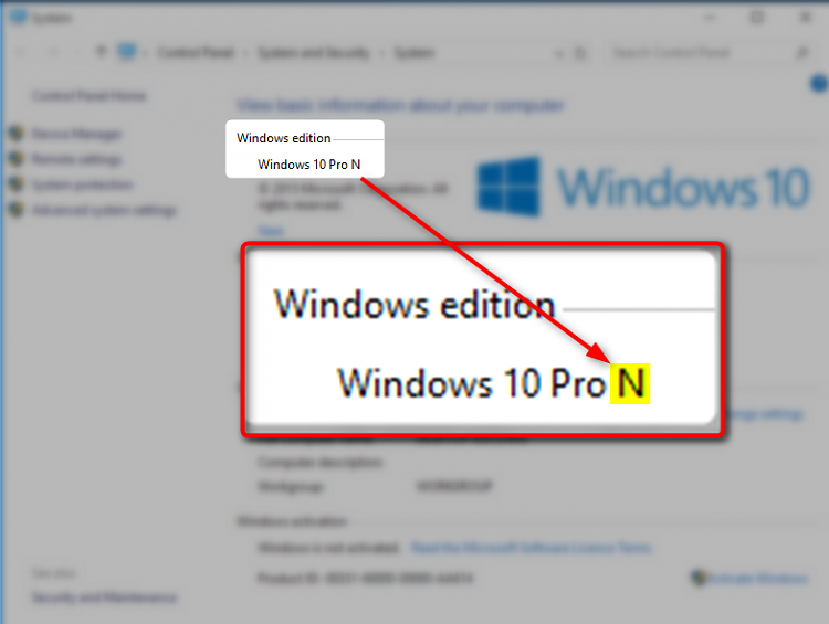 windows 10 pro n là gì